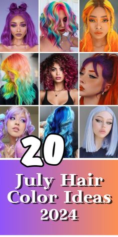 Freshen up your look with July 2024's hair color ideas. Our unveiled trends are the secret to a stunning, sun-kissed style Summer Fun Hair Color, Fun Colors For Hair, Hair Color Trends 2024 Summer, July Hair Color, Sunset Hair Color Ombre, Neon Hair Color Ideas, Crazy Hair Dye, Summer 2024 Hair Color Trends, Bright Hair Color Ideas