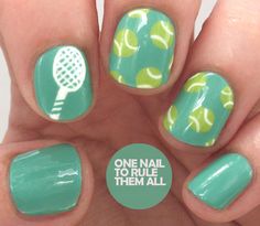 Tennis Nails Pickleball Nail Art, Pickleball Nails, Sports Nail Art, Tennis Things, Tennis Cake