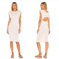 Nwt Cutout Detail Bodycon Sillhouette Cotton Blend. Hand Wash. Unlined. Elasticized Waist. Back Cut-Out Detail. Lightweight Jersey Fabric. Imported. Cutout Midi Dress, Opal Color, Jersey Fabric, Cut Out, Opal, Midi Dress, Cotton Blend, Hand Wash, Cream