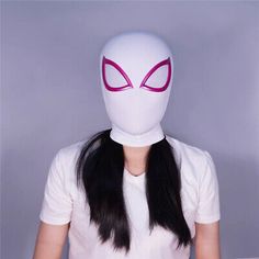 After you have paid. Spiderman Mask, Mask Pictures, Mask Girl, Theatre Costumes, Girl Halloween, Gwen Stacy, Spider Gwen, Fashion Face Mask, Halloween Girl