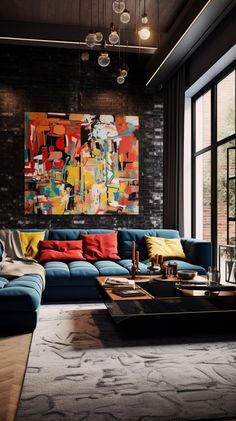 Modern Eclectic Interior Design Modern Eclectic Interior Design, Modern Eclectic Interior, Bohemian Elements, Masculine Decor, Eclectic Interior Design, Contemporary Traditional, Modern Eclectic, Colourful Living Room, Dark Walls