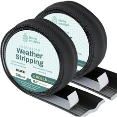 2 rolls of black weather striping tape on each side of the two holders,