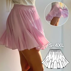 Skirt with shorts "LEVITATION" PDF sewing pattern S-4XL Skater Skirt Sewing Pattern, Short Dress Pattern Free Sewing, Cute Dress Pattern, Elegant Sewing Patterns, Short Pattern Free, Free Sewing Patterns Skirt, Sewing Shorts Pattern, Seamstress Outfit, Women’s Sewing Patterns