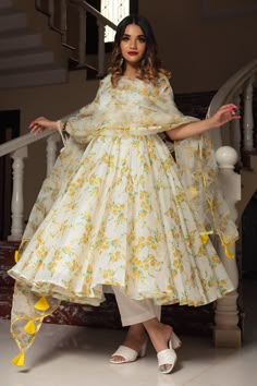 Printed Anarkali Suits, Designer Dresses Casual