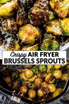 crispy air fryer brussel sprouts are the perfect side dish