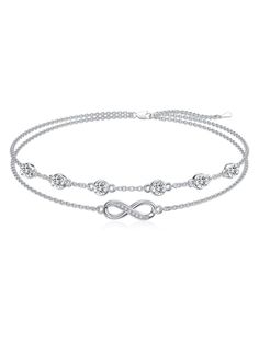 PRICES MAY VARY. 【Infinity Anklet】The infinity symbol symbolizes eternity, power, and endless love. Pair with white crystal for an endless radiance that wraps around the anklet. This is the best expression of love. "I love you, love you forever". 【Material& Size】The Infinity anklet is made of 925 sterling silver and January birthstone. Especially for those with sensitive skin. Size: 9”+2” extend inches length. Infinity anklets for women can be adjusted arbitrarily, no need to worry about size. 【 Infinity Anklet, Infinity Bracelets, Silver Infinity Bracelets, Anklets Jewelry, Valentines Bracelets, Clean Gold Jewelry, Heart Anklet, Beach Anklets, Women Anklets