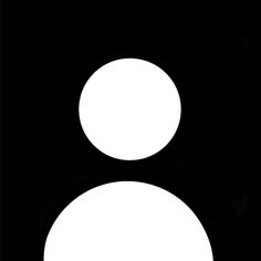 two white circles on a black background