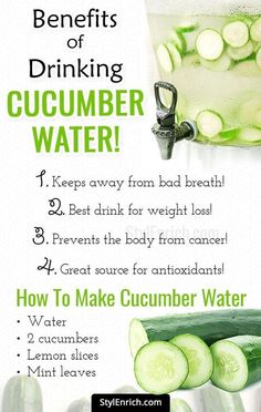 Cucumber Water Benefits, Cucumber Benefits, Cucumber Water, Resep Diet, Smoothie Detox, Detox Water Recipes, Detox Drinks Recipes, Best Detox