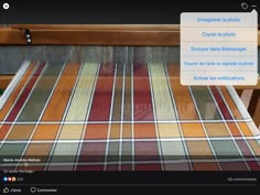 an image of a screen shot of a weaving machine with the caption'envoerr de la photo '