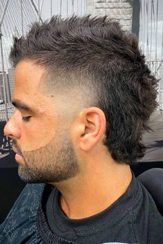 Men Short Mullet Hairstyle, Short Spiky Mullet, Mullet Fade Haircut, Edgy Mullet, Mullet Hairstyle Mens, Fohawk Haircut Fade, Drake Wedding, Mullet Cut