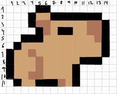 an image of a pixellated face with numbers on it