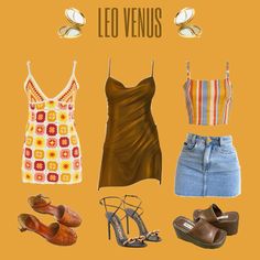 Leo Venus Style Outfits Women, Leo Venus Outfit, Leo Venus Style Outfits, Venus In Leo Style, Zoe Aesthetic, Venus Outfits