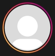 a white circle with an orange and pink stripe in the center on a black background