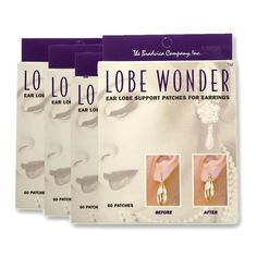 the package contains three pairs of earrings and one pair of eyeliners for women