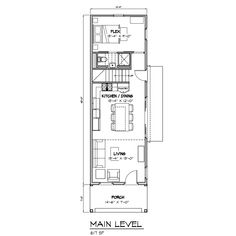 the main level floor plan for a small house