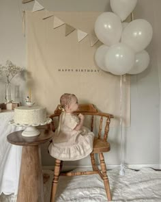 ⛺️Camp Hollow on Instagram First Birthday Photo Booth Ideas, Birthday Setting Ideas, First Birthday Room Decoration, Lowkey First Birthday, First Birthday Party Photos, First Birthday Set Up, Vintage Baby Birthday Party, Simple First Birthday Decorations, 1 St Birthday Decoration Ideas