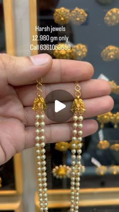 Pearl With Gold Chain, Gold Black Beads Chain Indian, 10grams Gold Bangles, Muttina Sara Gold Design, 10grams Gold Chain Designs, Pearl Mangalsutra Designs, Harams Gold Indian Jewellery Design, Gold Pearl Jewelry Indian, Temple Jewelry Necklace Jewellery Designs