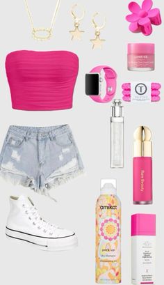 Outfit Inspo Summer, Outfit Collage, Cute Preppy Outfits, Preppy Outfit, Cute Everyday Outfits, Pink Outfit, School Fashion, Preppy Outfits, School Outfit