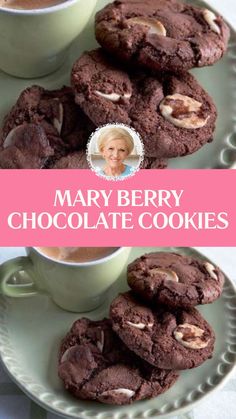 Mary Berry Chocolate Cookies Mary Berry Desserts, Chocolate Cookie Recipes Easy, Berry Desserts, Chocolate Cookie Recipe, Uk Chocolate, Mary Berry Recipe, Berry Recipes, Uk Food, Tasty Dessert