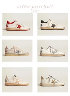 Cute trendy sneaker Ball Star Golden Goose, Golden Family, Golden Goose Sneakers, Trendy Sneakers, Gold Star, Golden Goose, Gold Stars, Biker Jacket, Cow Leather