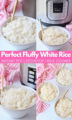 instant pot stove rice is being cooked in an instant pot and then put into the pressure cooker