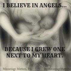 a poster with the words i believe in angels because i grew one next to my heart