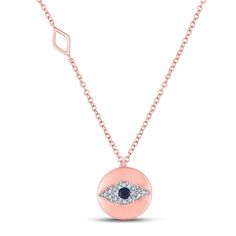 10kt Rose Gold Womens Princess Blue Sapphire Evil Eye Necklace 1/5 Cttw Glamtastics Pendants And Necklaces Category Type: Gemstone Chain Necklace Condition:New Shipping Cost: Free Shipping (US only) About US One of the leading distributors in the USA, offering the latest in fashionable fine jewelry. We offer 100% customer satisfaction on every item we sell. Our huge collection of products includes rings, fashion and wedding bands, bridal jewelry, pendants, gems and much more! PRODUCT DESCRIPTION:          10kt Rose Gold Womens Princess Blue Sapphire Evil Eye Necklace 1/5 Cttw Product Specification Gold Purity & Color 10kt Rose Gold Gemstone Carat Weight 1/5 Ct.t.w. Gemstone Clarity / Color I1-I2 / Blue Length 444.5 mm ( 17.5 inches ) Gram Weight 1.92 grams (approx.) Style Fashion Item Num Fancy Jewelry Necklace, Fancy Jewelry, Natural Blue Sapphire, Evil Eye Necklace, Eye Necklace, Fine Jewellery Necklace, Diamond Earrings Studs, Diamond Studs, Blue Sapphire