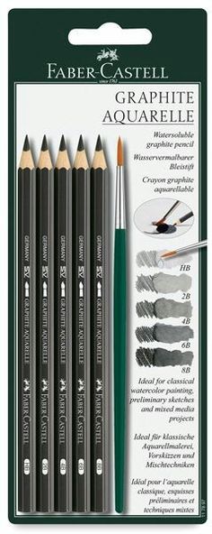 faber castel graphite watercolor pencils set of 6