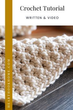 the crochet pattern is shown with text that reads,'crochet tutor written