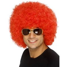 Red Afro Wig Male Afro, 70s Fancy Dress, Red Afro, Fancy Dress Wigs, Clown Wig, Curly Afro Wig, Mens Fancy Dress, Red Curls, Afro Wig