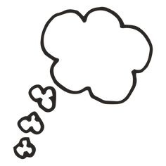 an image of a thought bubble coming out of the cloud with two hearts on it