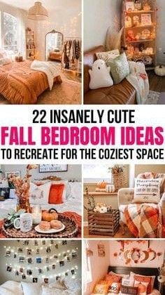 there are many pictures of different rooms in the house that have been decorated for fall