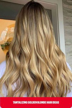 Melted Golden Blonde Balayage Golden Balayage, Perfect Blonde Hair, Shade Ideas, Perfect Blonde