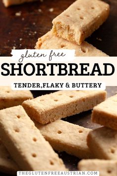 gluen - free shortbread tender, flaky and butter crackers