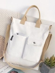 Canvas Bag Design, Collection Ideas, Bags Style, Spring Summer Autumn Winter, Diy Bag Designs, Canvas Handbags, Simple Bags, Fabric Bags, Shoulder Messenger Bag