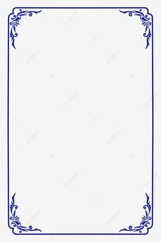 a blue and white frame with an ornate design on the edges, borders, frames, border