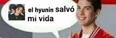 a man with a speech bubble in front of him that says el hyvinin salvo mi vida