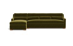 a large green couch and ottoman on a white background with no one in it or someone else