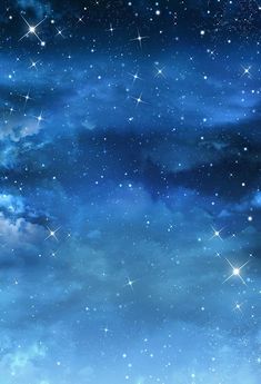 the night sky with stars and clouds