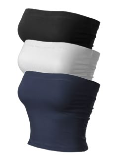 Arrives by Fri, Jul 28 Buy MixMatchy Women's 3-Pack Solid Casual Summer Side Shirring Scrunched Double Layered Tube Top at Walmart.com Edgy Tops, Black Tube Top, Top Strapless, Strapless Crop Top, Mombasa, Tube Tops, Jeans Leggings, Cute Everyday Outfits, Waist Jeans