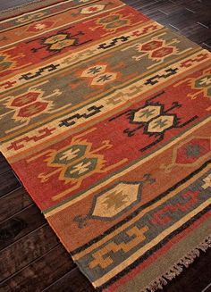 Bedouin Thebes Deep Rust Area Rug Baba Jaga, Jaipur Rugs, Kilim Pattern, Traditional Kilim, Weave Rug, Southwest Decor, Jute Area Rugs, Vintage Eclectic, Flat Weave Rug