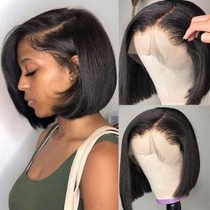 PRICES MAY VARY. Glueless Bob Wig Human Hair Material:Real Glueless Wig Upgraded Can Be Weared Within 15s which is More Easy and Convenientt and Friendly Especially for the Beginners, Full and Thick, Easy to Wear, Elastic Design, not Easy to Fall off, Suitable for More People. Wear and Go Glueless Wig Lace Size:13x4 Lace Frontal Wig Pre Plucked with Baby Hair Swiss Lace Natural,Breathable,Comfortable,Suitable for all Skin Colors. Glueless Lace Front Wigs Human Hair Cap:Wigs Adjustable Elastic Ba Kort Bob, Graduated Bob, Short Human Hair Wigs, Bob Lace Front Wigs, Straight Bob, Wig Human Hair, Straight Lace Front Wigs, Body Wave Hair, Short Bob Wigs