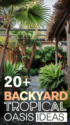 20+ Backyard Tropical Oasis Ideas That’ll Make You Forget All About Expensive Vacations Florida Small Yard Landscaping Ideas, Tropical Seating Area, Tropical Garden Water Feature, Backyard Tropical Landscaping, Tropical Landscaping Plants, Poolside Landscape Ideas Backyards, Tropical Backyard Landscaping With Pool