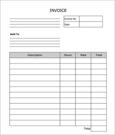 an invoice form is shown with two lines on the front and one line on the back