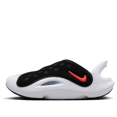 (PS) Nike Aqua Swoosh Sandals 'Black Hyper Orange' FN0876-001 Sandals Black, Black Sandals, Nike, Sandals, Orange, Black