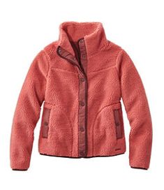 #LLBean: Women's Bean's Sherpa Fleece Jacket Sherpa Fleece Jacket, Womens Sherpa, Fleece Jacket Womens, Womens Fleece, Sherpa Fleece, Ll Bean, L L Bean, High Collar, Outerwear Women