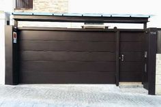 an image of a brown garage door