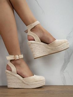 Women Wedges, Womens Espadrilles Wedges, Wedges Heels, Fashion Shoes Heels, Wedge Espadrilles, Espadrilles Platform, Fresh Shoes, Stylish Sandals, Platform High Heels