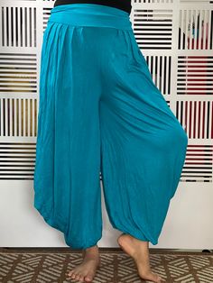 "Yoga Pant Low Cut Harem Pants Cotton made from 100% Rayon, yoga pants, comfortable lady for yoga lover - Free-size for Yoga Love, Sporty Girl - Condition: Brand new without tags. 100% Rayon- Made in Thailand Approx. Measurement: Waist: 30\"- 42\" Hip 46\" Length: 37\" Ankel 9\"-13\" ♥ PAYMENT We accept payments via PayPal only. ♥ Shipping : - All items will be shipped within 1 business day after received payment. We ship items via DHL Express. ♥ Delivery Time : USA only 2 business days Canada: Long Yoga Pants For Relaxation, Comfortable Casual Yoga Pants, Comfortable Harem Pants For Relaxation, Comfortable Stretch Wide Leg Yoga Pants, Full Length Casual Yoga Pants For Relaxation, Casual Full-length Yoga Pants For Relaxation, Comfortable Loosely-fitted Yoga Sweatpants, Casual Full Length Yoga Pants For Relaxation, Solid Yoga Pants With Elastic Waistband For Relaxation