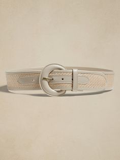 The ideal accessory for warm-weather adventures, this luxurious belt is modeled after a piece from our archives, crafted from luxurious linen and complimented with sturdy leather details and a leather-wrapped buckle.  Designed to be worn at the waist.  Designed to be worn at the waist.  Width: 2" XS: 27-31" S: 29-33" M: 31-35" L: 34-38" XL: 38-42" XXL: 42-46" Women's Belts, Luxury Linen, Leather Working, Belts For Women, Leather Trims, Leather Belt, Warm Weather, Banana Republic, Women's Accessories